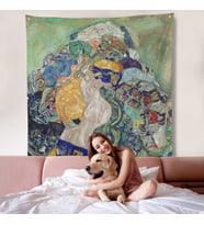 Gustav Klimt Baby Cradle - Bebek Beşiği Duvar Örtüsü-8313