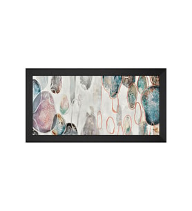 Soyut Şekiller Motifli Kanvas Tablo 50 x 70 cm Siyah Çerçeve