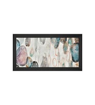 Soyut Şekiller Motifli Kanvas Tablo 50 x 70 cm Siyah Çerçeve