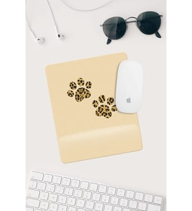 Kahverengi Pati Çizimli Bilek Destekli Dikdörtgen Mouse Pad Mouse Altlığı.