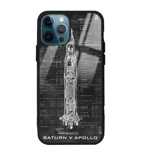 iPhone 13 Pro Max Apollo Plan Tasarımlı Glossy Telefon Kılıfı