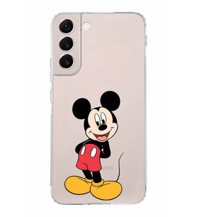 Samsung Galaxy S22 Plus  Kamera Korumalı Kapak Mickey Mouse Tasarımlı  Şeffaf Kılıf
