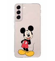 Samsung Galaxy S22 Plus  Kamera Korumalı Kapak Mickey Mouse Tasarımlı  Şeffaf Kılıf