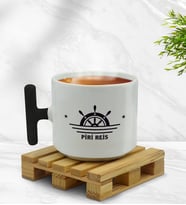 BK Gift Kişiye Özel Tekne Marin ve Denizcilik Tasarımlı Siyah T Kulplu Middle Kupa-5, Arkadaşa Hediye