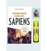 Hayvanlardan Tanrılara: Sapiens - Yuval Noah Harari - Sarı Fosforlu Kalem - Not Defterli Seti (Renksiz)