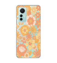 Xiaomi Mi 12 Lite Uyumlu Çiçek Desenli Şeffaf Telefon Kılıfı