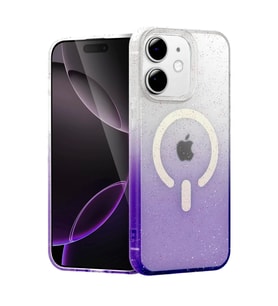 Newface Apple iPhone 12 Pummel Shiny Magsafe Kapak - Mor