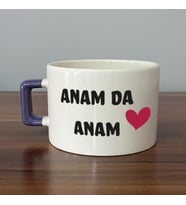 Anam Da Anam Baskılı Kadınlar Günü Mor Kulplu C Fincan