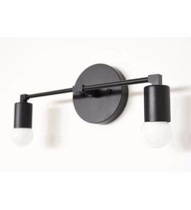 RİOLİGHT MODERN İKİLİ METAL DUVAR APLİK (Siyah)