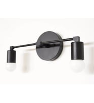 RİOLİGHT MODERN İKİLİ METAL DUVAR APLİK (Siyah)