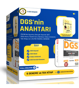2025 DGS’nin ANAHTARI Hazırlık Seti (TEK Kitap ve Denemeler)