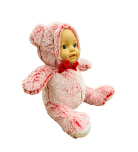 Bebek Yüzlü Peluş Ayı 60 Cm Kırmızı (Karışık)
