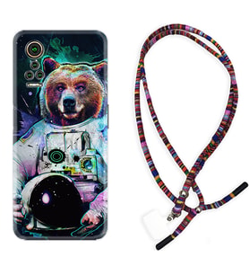 General Mobile GM 21 Pro GM 22 Pro Plus Kılıf Boyun Asklı Rasta Silikon Astronot Panda 1755