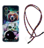 General Mobile GM 21 Pro GM 22 Pro Plus Kılıf Boyun Asklı Rasta Silikon Astronot Panda 1755