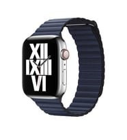 Apple Watch 40mm Uyumlu Kordon Suni Deri Bakla Tasarımlı KRD-09 Kayış