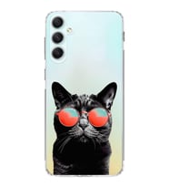 PrintiFy Samsung Galaxy A34 ile Uyumlu Kedi 3 Kamera Korumalı Şeffaf Kılıf