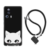 Xiaomi Mi 13 Lite Kılıf Silikon Boyun Askılı İpli Desenli Silikon Pandemi Cat 1729
