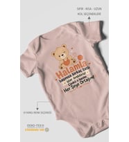 Halaya Özel Kısa Kollu Bebek Body %100 Pamuk