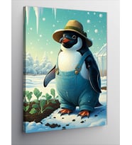 Kanvas Tablo Çiftçi Penguen