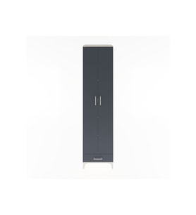 Hyperion Dolap 6 Raflı Tek Çekmeceli 2 Kapaklı 60x44x243 Aytaşı-Antrasit