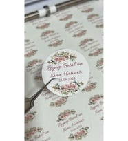 Kına Hatırası Yuvarlak Etiket 4x4 cm 108 Adet