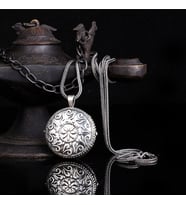925 Ayar Gümüş Otantik Oval Model Açılır Muska Kabı Kolye