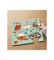 Sevimli Farklı Kediler Tasarımlı 24 Parça Ahşap Çocuk Puzzle MPK1039