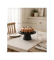 Kek Pasta Sunum Standı - 20 CM - Cupcake Standı Siyah