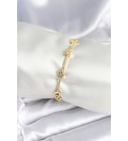Pirinç Gold Renk Halley Yıldız Model Kadın Bileklik 5886 - LOHO7260-9071