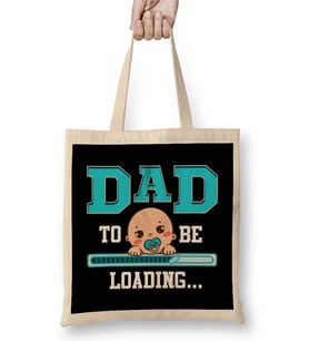 Cute Dad To Be Loading New Father Newborn Baby Bez Çanta Uzun Saplı