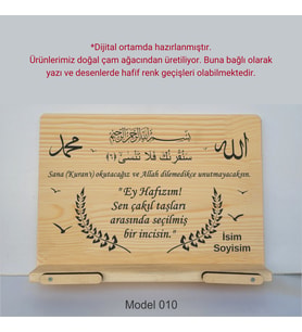 Münzevi Masaüstü Ahşap Rahle/Tablet/Kitap Tutucu-Model010
