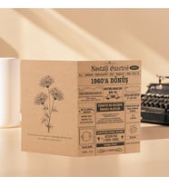 1960 Kraft Kutlama Kartı - Doğum Günü Kartı - Yıl Dönümü Kartı - Nostalji Gazetesi