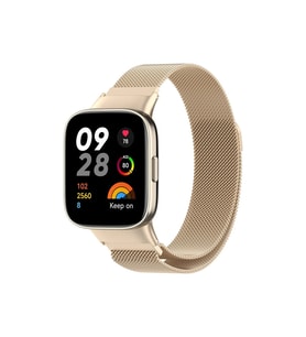 Mey İthalat® Redmi Watch 3 Metal Mıknatıslı Kordon - Metalik Gold