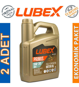 Lubex Primus MV 5W-30 4 Lt Tam Sentetik Motor Yağı (2 Adet)