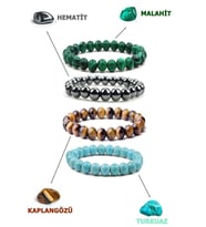 Doğaltaş Bileklik 4'lü Set (Aşk - Para - Şİfa - Huzur )