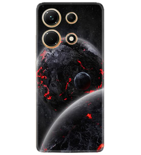 Infınix Note 30 Kılıf Resimli Desenli Silikon Platinium Series Kara Dünya 1902