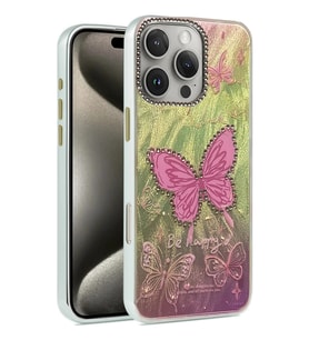 Durukar® iPhone 16 Pro Kılıf Blade Aynalı Desenli Kapak - Desen 5
