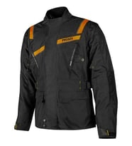 Stelvio 5217 Motosiklet Montu 4 Mevsim Uzun 600-D Dayanıklı Kumaş Motorcu Mont Siyah-Turuncu