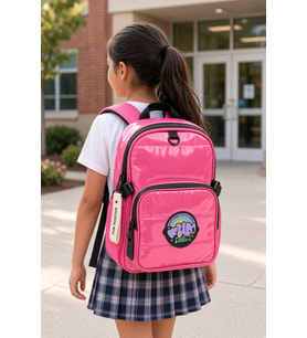 Kız Çocuk İlkokul Sırt Çantası Cool Pink Pembe 3 Bölmeli Ortopedik Matara Cepli 42x30x15 cm