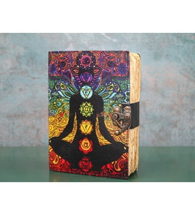 Periboia Chakra Deri Defter  (Karışık)