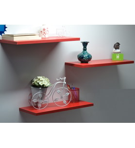 DUVAR RAF SETİ (50CM ÜÇLÜ ) (Kırmızı)