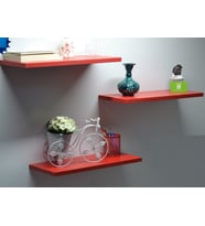 DUVAR RAF SETİ (50CM ÜÇLÜ ) (Kırmızı)
