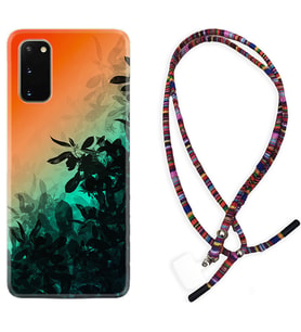 Samsung A02S A03S A10 A12 A13 A21S A22 Kılıf Boyun Asklı Rasta Silikon Güzel Çiçekler 1712