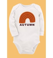 Organik Baskılı Pamuklu Unisex Bebek Body UZUNE224