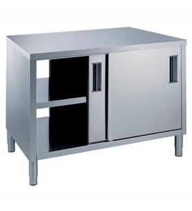 Electrolux Professional Pass-through Dolaplı Çalışma Tezgahı, 1 Raflı Ve 4 Kayar Kapılı, 1000mm MTND1000PN