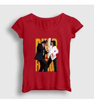 Presmono Kadın Kırmızı Dance V2 Film Pulp Fiction T-Shirt 248952tt