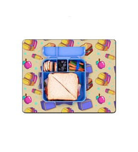 MAtGo School Sandviç, Elma Temalı Sıvı Geçirmez Beslenme Matı Yıkanabilir Okul Yemek Pad 35x45cm