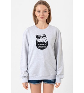 Merry Christmas Sleigh Grimelanj Kadın 2ip Sweatshirt
