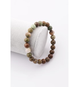 Green Opal Doğal Taş Bileklik 8 mm Küre Kesim