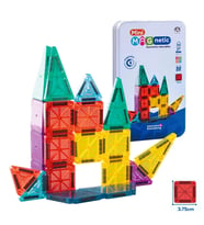 Seyahat Tipi Metal Kutulu Mini Magnetic Yapı Blokları 3D Puzzle 32 Parça